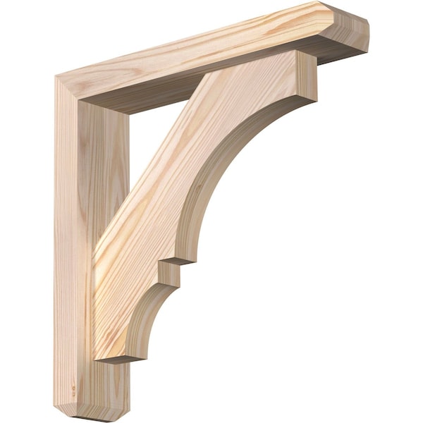 Ekena Millwork Balboa Craftsman Smooth Bracket w/ Offset Brace, Douglas Fir, 3 1/2"W x 16"D x 16"H BKT0402X16X16BOA04SDF - main